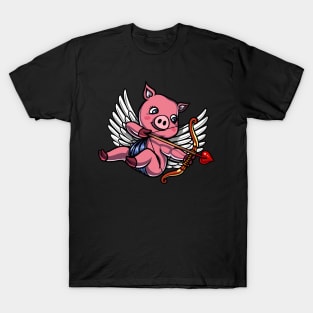 Pig Valentines Day Cupid T-Shirt